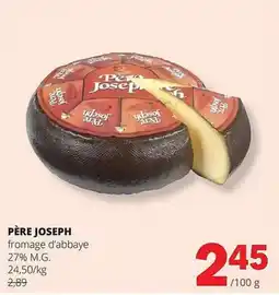 Spar Colruyt Père Joseph fromage d'abbaye aanbieding