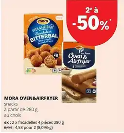 Spar Colruyt Mora oven&airfryer snacks aanbieding