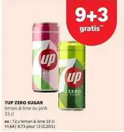 Spar Colruyt 7up zero sugar aanbieding