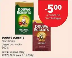 Spar Colruyt Douwe egberts café moulu dessert ou moka aanbieding
