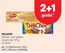 Spar Colruyt Delacre biscuits sauf gâteau aanbieding