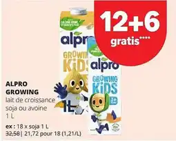 Spar Colruyt Alpro growing lait de croissance aanbieding