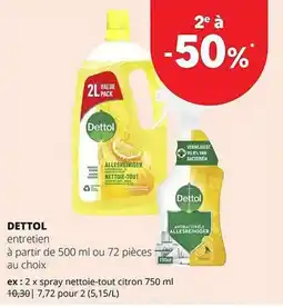 Spar Colruyt Dettol entretien aanbieding