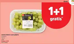Spar Colruyt raisins blancs sans pépins aanbieding
