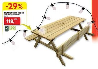 Hubo Picknicktafel aanbieding