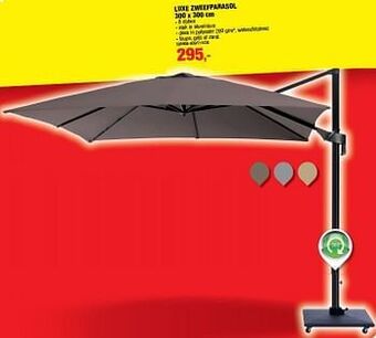 Hubo Luxe zweefparasol aanbieding