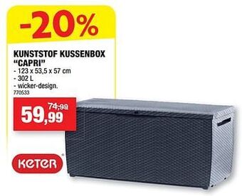 Hubo Kunststof kussenbox capri aanbieding