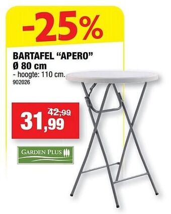 Hubo Bartafel apero aanbieding