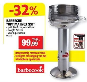 Hubo Barbecue optima inox sst aanbieding