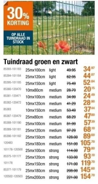Cevo Tuindraad groen en zwart aanbieding