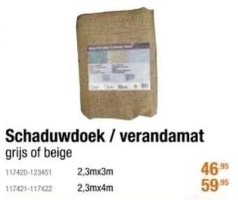 Cevo Schaduwdoek - verandamat aanbieding