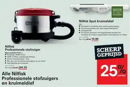 Sligro Nilfisk professionele stofzuiger aanbieding