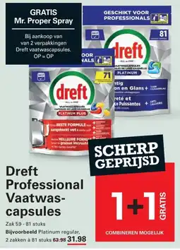 Sligro Dreft Professional Vaatwas-capsules aanbieding