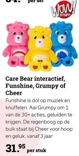 Multi bazar Care Bear interactief, Funshine, Grumpy of Cheer aanbieding
