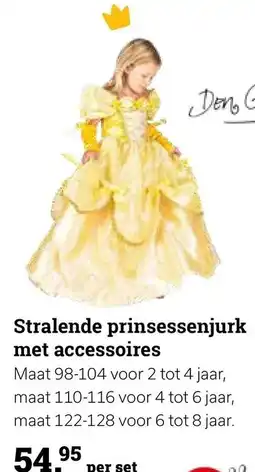 Multi bazar Stralende prinsessenjurk met accessoires aanbieding