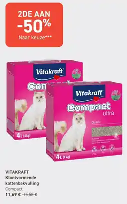 Tom&Co Vitakraft klontvormende kattenbakvulling compact aanbieding