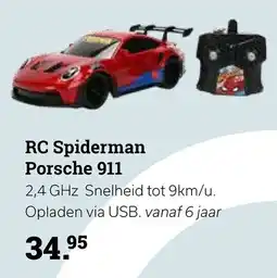 Multi bazar rc spiderman porsche 911 aanbieding