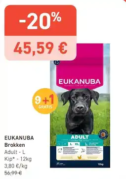 Tom&Co Eukanuba Brokken Adult - L aanbieding