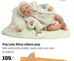 Multi bazar Pop Leia 45cm reborn pop aanbieding