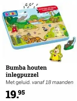 Multi bazar Bumba houten inlegpuzzel aanbieding