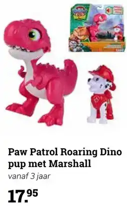 Multi bazar Paw Patrol Roaring Dino pup met Marshall aanbieding