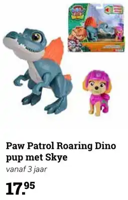Multi bazar Paw Patrol Roaring Dino pup met Skye aanbieding