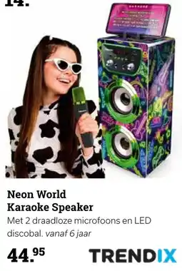 Multi bazar Neon World Karaoke Speaker aanbieding