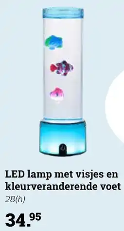 Multi bazar Led lamp met visjes en kleurveranderende voet aanbieding