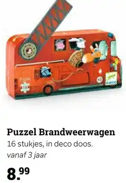 Multi bazar Puzzel Brandweerwagen aanbieding
