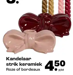 Kwantum Kandelaar strik keramiek aanbieding