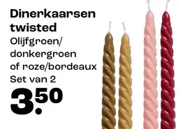 Kwantum Dinerkaarsen twisted aanbieding