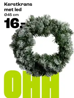 Kwantum Kerstkrans met led aanbieding