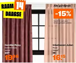 Kwantum Gordijn Rosy aanbieding