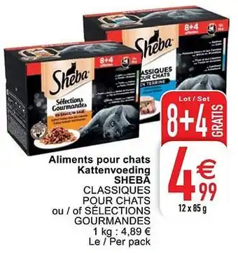 Aliments pour chats kattenvoeding sheba 12x85 g