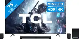 Coolblue TCL QD Mini-led 75 T8D (2026) + TCL S65K aanbieding
