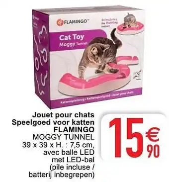 Cora Jouet pour chats speelgoed voor katten flamingo 39x39xH. :7.5cm aanbieding