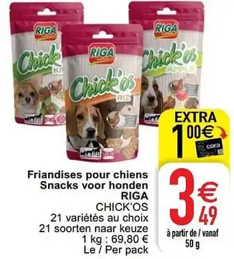 Cora Friandises pour chiens snacks voor honden riga 50 g aanbieding