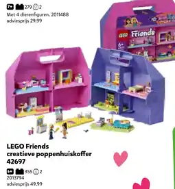 Intertoys lego friends creatieve poppenhuiskoffer aanbieding