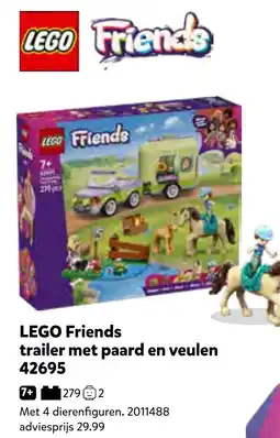 Intertoys lego friends trailer met paard en veulen aanbieding