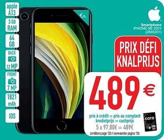 Cora Apple smartphone iphone-se 2021 aanbieding