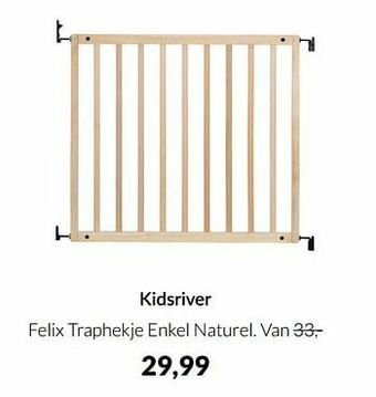 BabyPark Kidsriver felix traphekje enkel naturel aanbieding