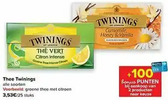 Carrefour Groene thee met citroen aanbieding