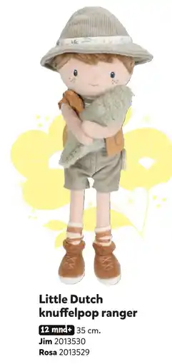Intertoys Little Dutch knuffelpop ranger aanbieding