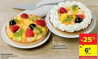 Carrefour Verse fruittaart aanbieding