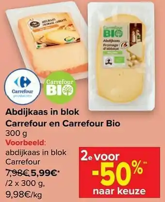 Carrefour Abdijkaas in blok carrefour aanbieding