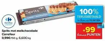 Carrefour Sprits met melkchocolade carrefour aanbieding