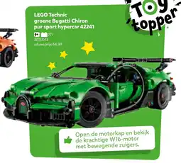 Intertoys lego technic groene bugatti chiron pur sport hypercar 42241 aanbieding