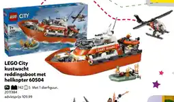 Intertoys lego city kustwacht reddingsboot met helikopter aanbieding