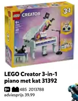 Intertoys lego creator 3-in-1 piano met kat aanbieding