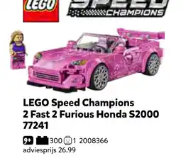 Intertoys Lego speed champions 2 fast 2 furious honda S2000 aanbieding